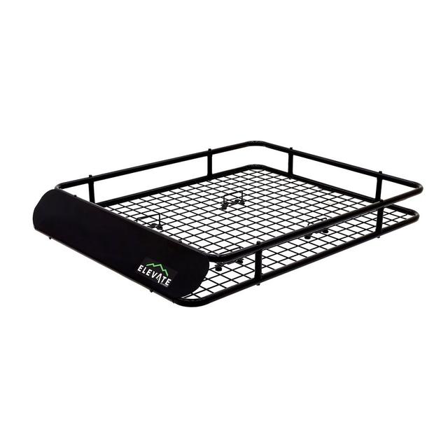 Elevate Outdoor Steel Cargo Roof Basket with Wind Fairing