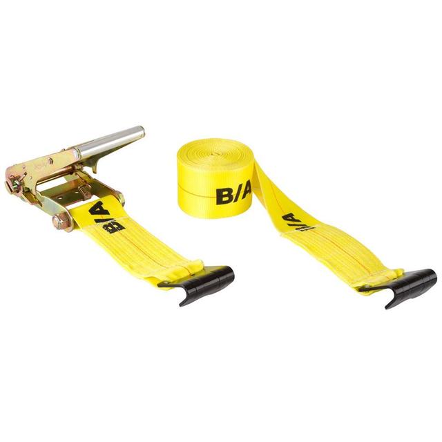 17' L x 4" W - B/A Products Ratchet Tie-Down Strap with Flat Hooks