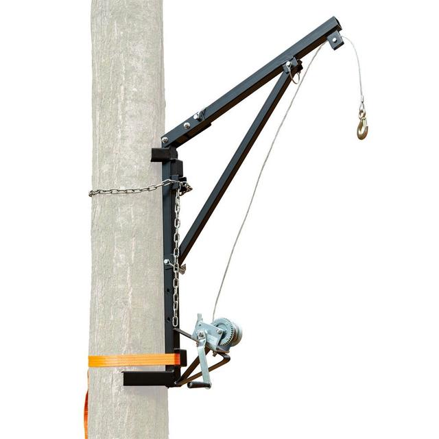 300 lb. Tree-Mounted Deer Hoist Steel – Deer Skinning Rack & Hanger TREE-HOIST