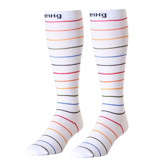 Rainbow Pinstripe mmHg Compression Sock - Small