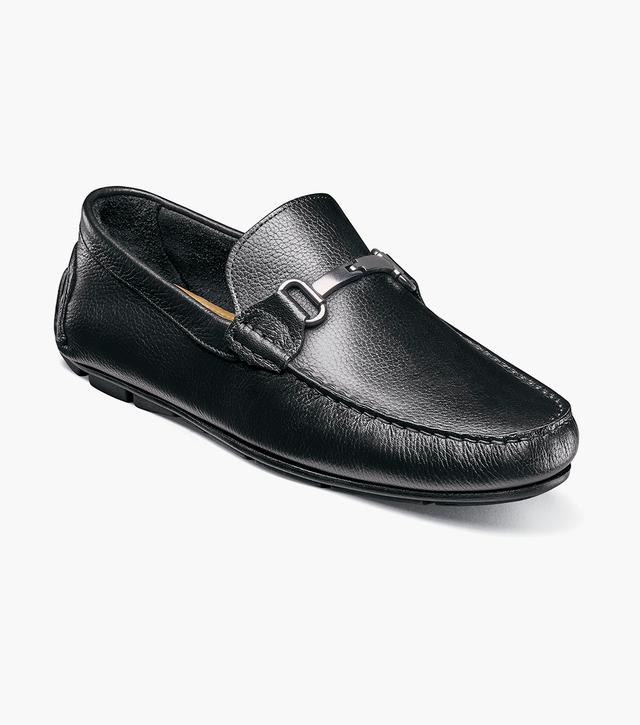 Florsheim Shoes Lago Moc Toe Venetian Driver Black Tumbled Size 11