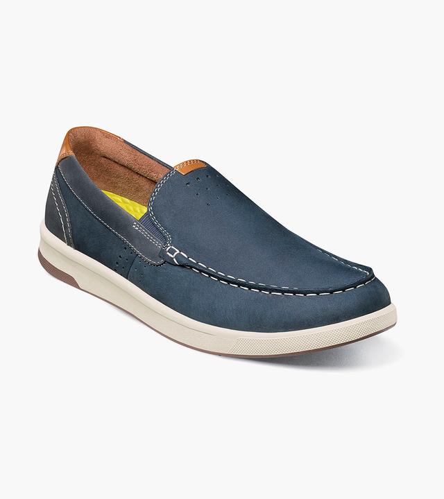 Florsheim Shoes Crossover Moc Toe Slip On Sneaker Navy Nubuck Size 9.5