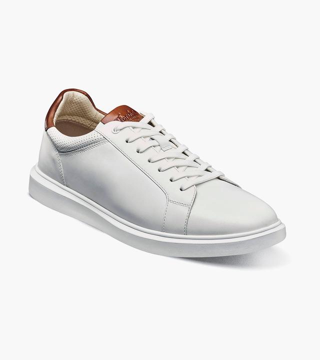 Florsheim Social Lace-Up Leather Sneakers in White - Size 8