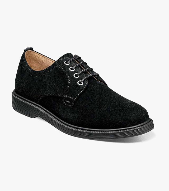Florsheim Shoes Supacush Jr. Boys Plain Toe Oxford Black Suede Size 12.5 Little Kid