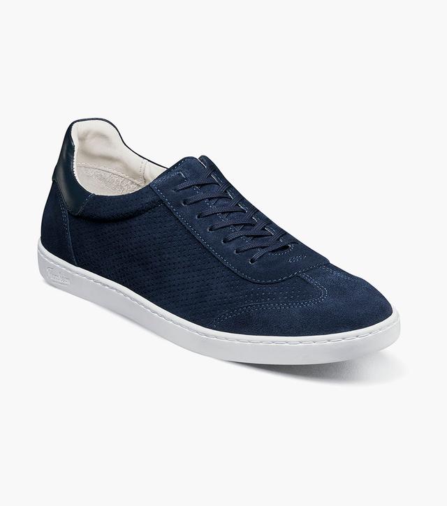 Florsheim Shoes Caravaggio T-Toe Lace Up Sneaker Navy Suede Size 40