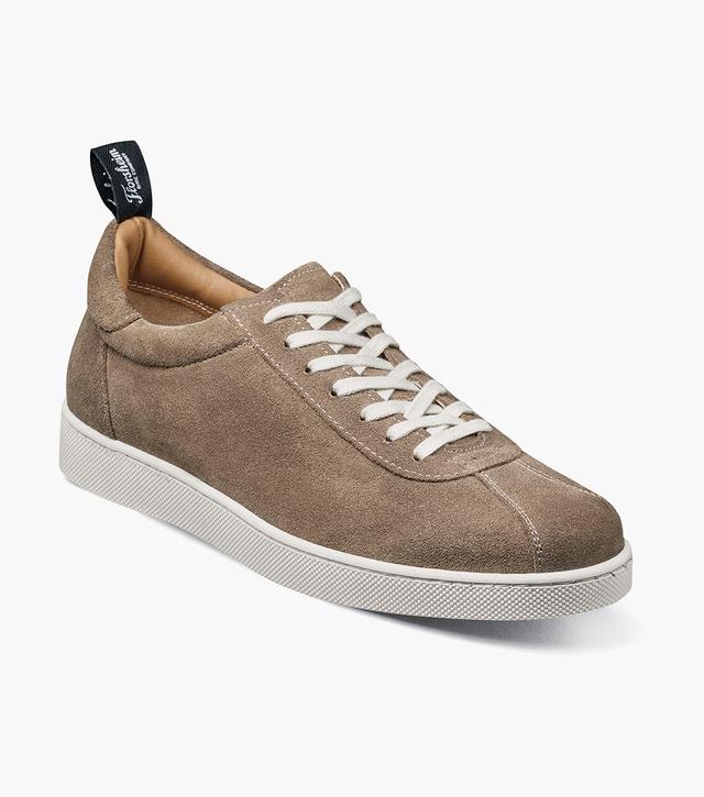 Florsheim Shoes Enfield T-Toe Lace Up Sneaker Taupe Suede Size 42