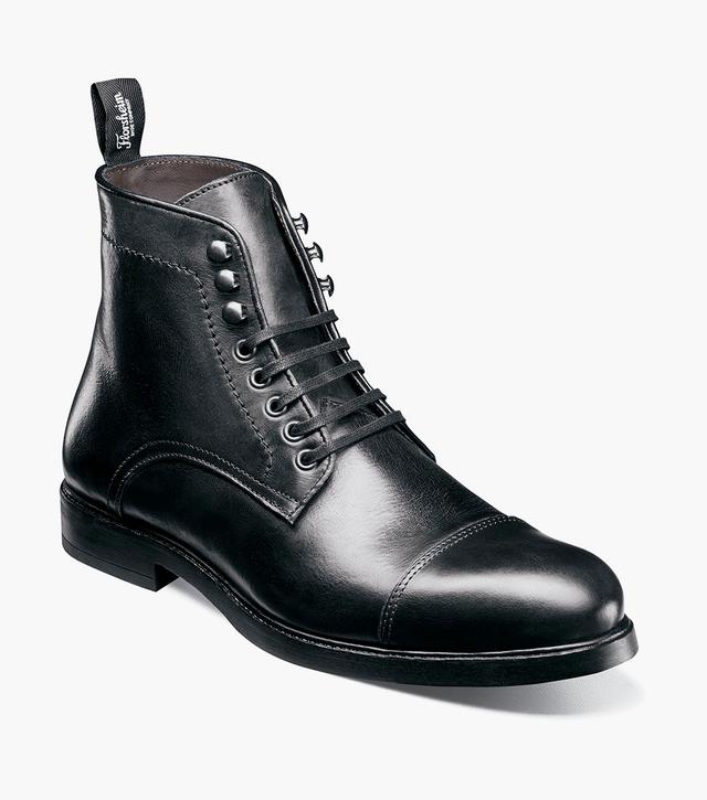 Florsheim Shoes Orlando Cap Toe Lace Up Boot Black Size 43