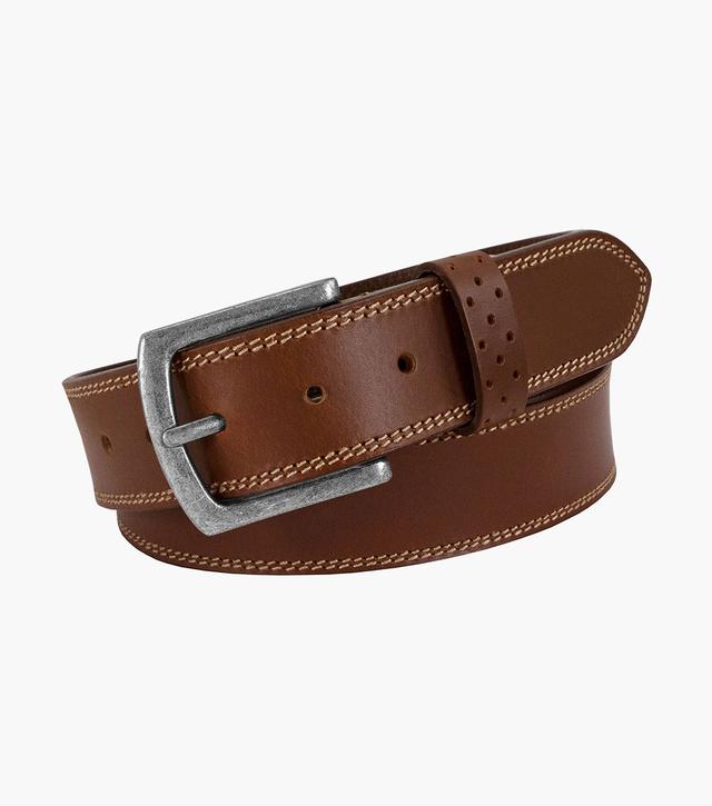 Florsheim Shoes Jarvis Genuine Leather Belt Chestnut Size 36