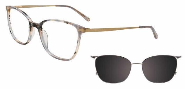 EasyClip EC745 with Magnetic Clip On Lens Women's Eyeglasses in Grey