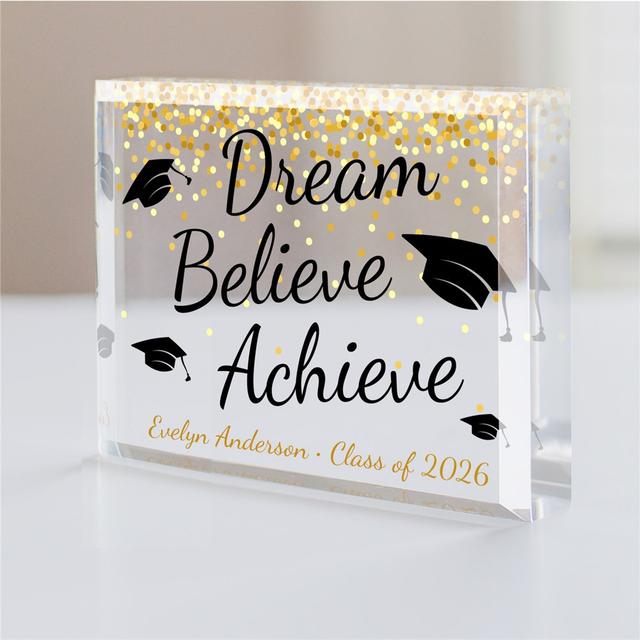 Personalized Dream. Believe. Achieve Keepsake