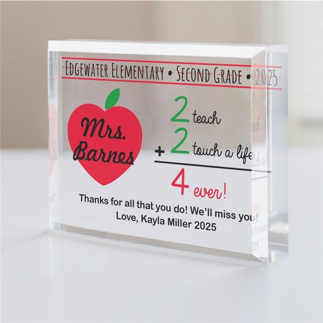 2+2 Personalized Teacher Keepsake