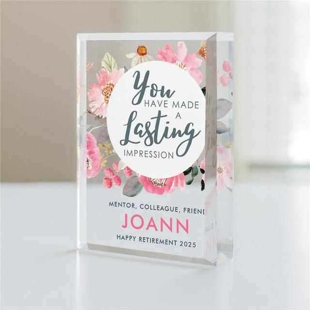 Personalized Floral Lasting Impression Keepsake