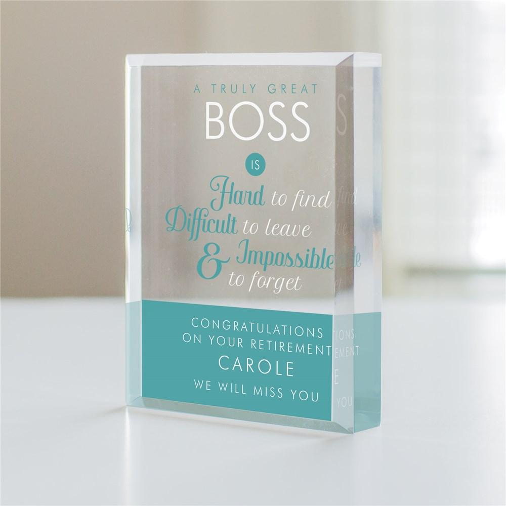 Personalized A Truly Great Boss Keepsake