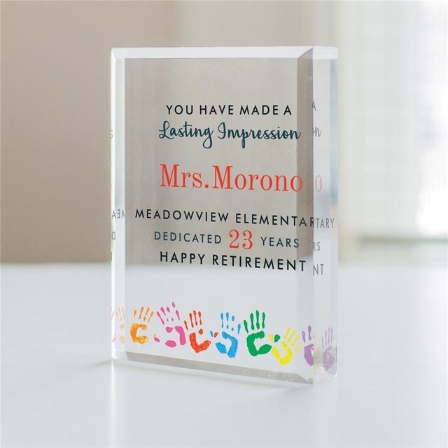 Personalized Lasting Impression Teacher Keepsake