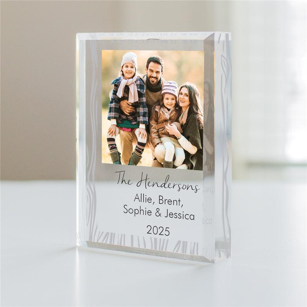 Personalized Wood Texture with Photo Acrylic Keepsake