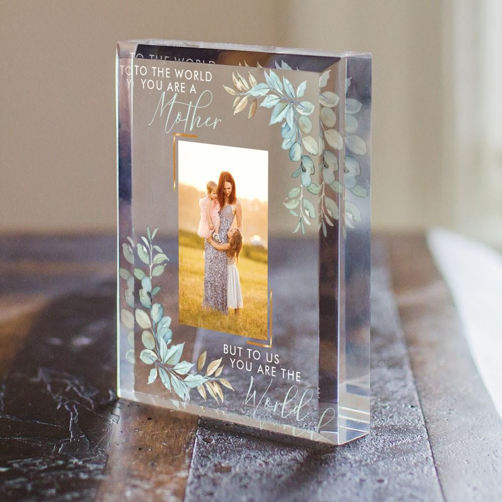 Personalized You Are the World Acrylic Keepsake