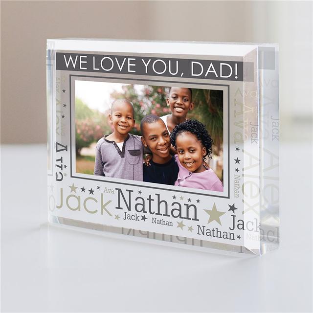 Personalized We Love Dad Word Art Acrylic Keepsake