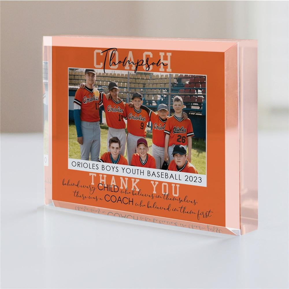 Personalized Thank You Coach Acrylic Keepsake