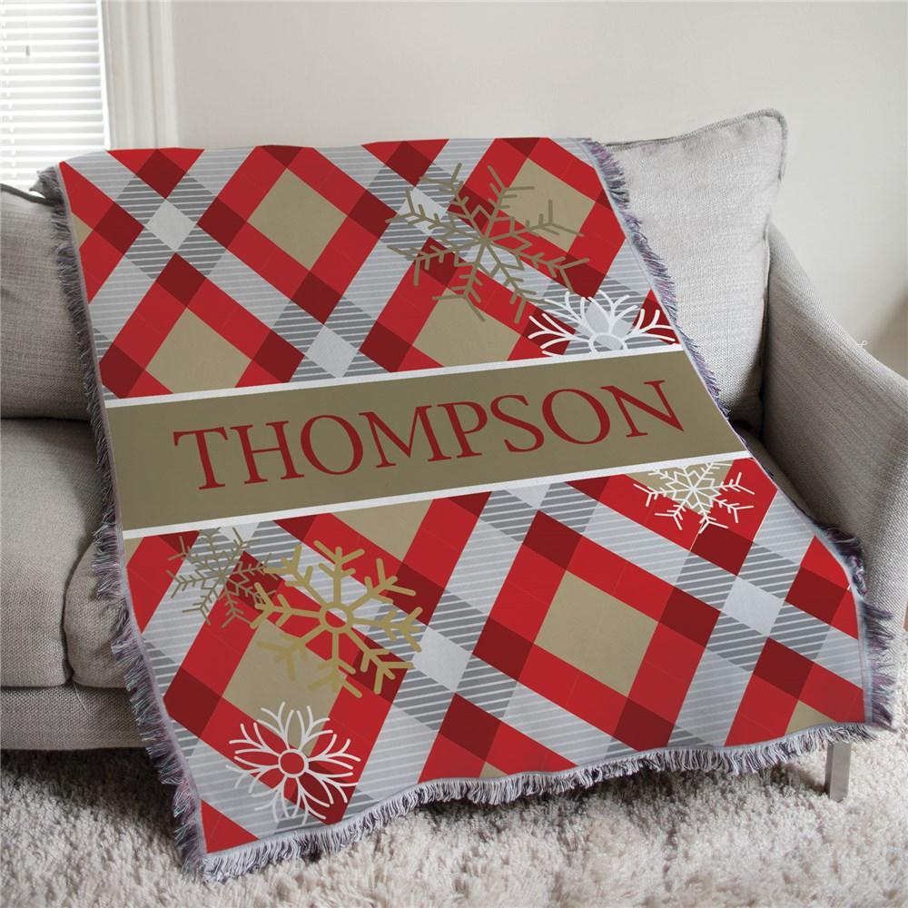 Personalized Dashing Through The Snow 50x60 Afghan Throw