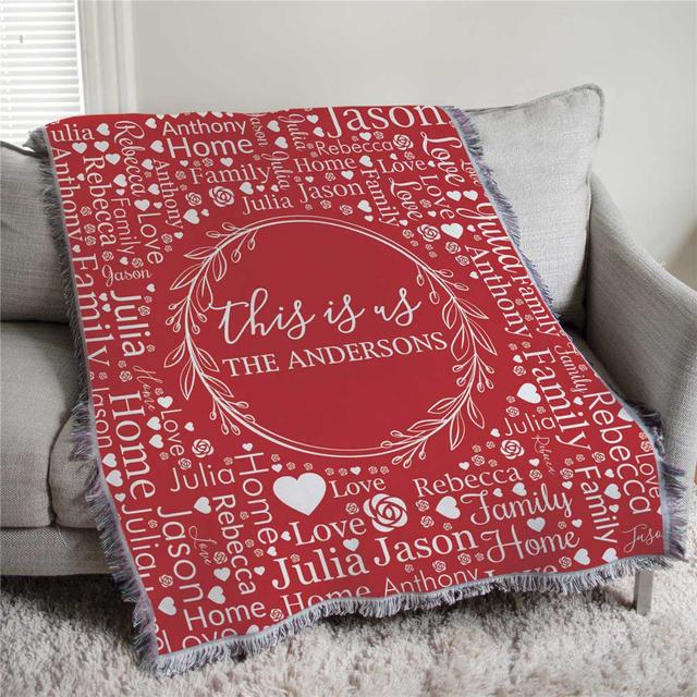 Personalized This Is Us Word Art 50x60 Afghan Throw