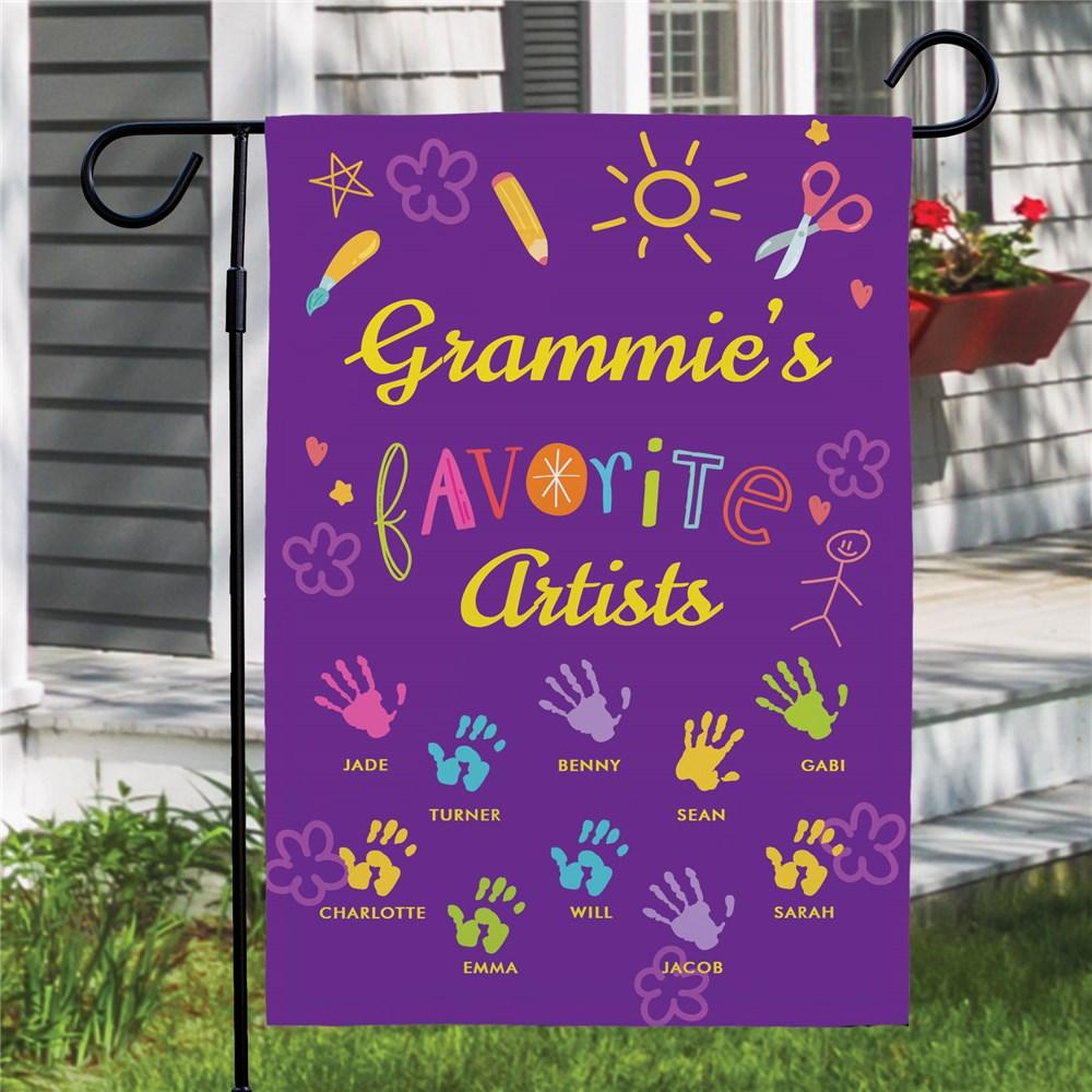 Personalized My Favorite Artists Garden Flag