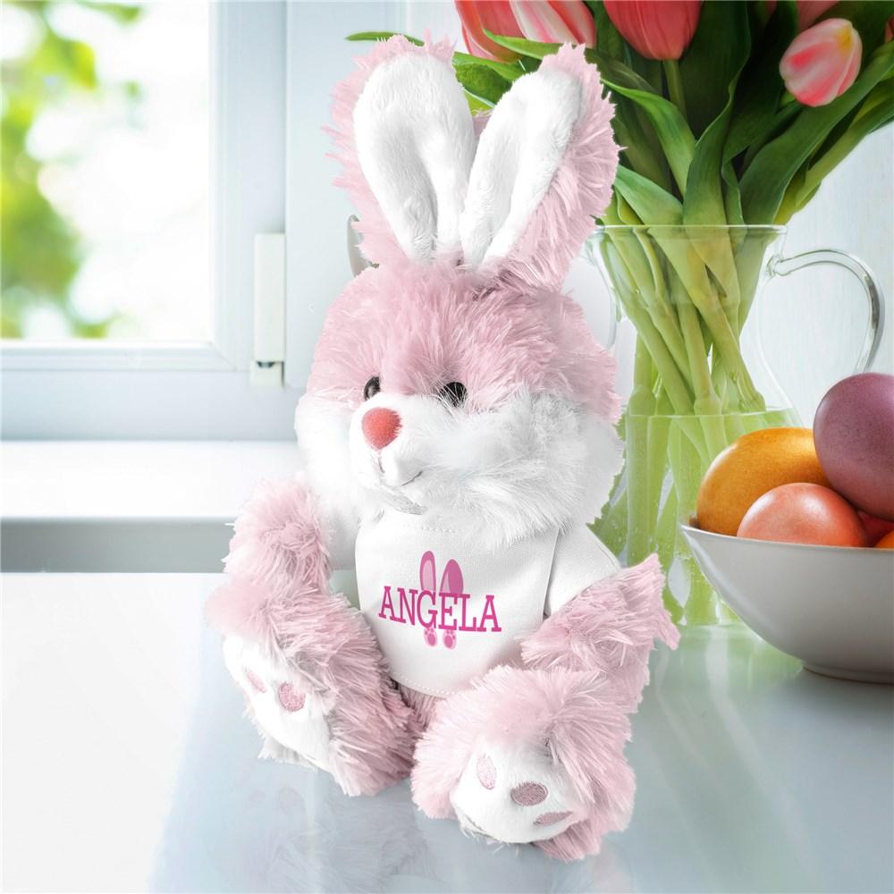 Personalized Bunny Ears Small Stuffed Bunny