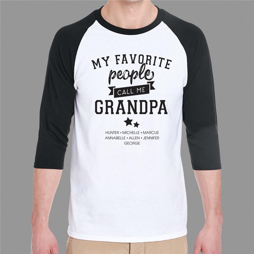 Personalized My Favorite People Raglan Shirt