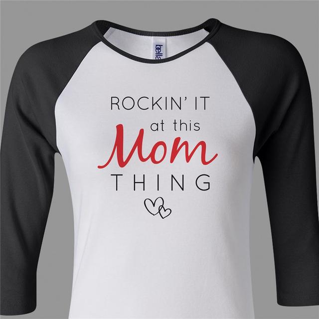 Rockin' It At This Mom Thing Women's Raglan Shirt