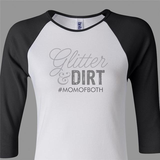 Personalized Glitter And Dirt Women's Raglan Shirt