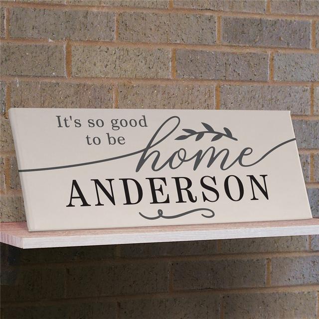 Personalized Good To Be Home Canvas