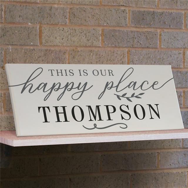 Our Happy Place Personalized Canvas