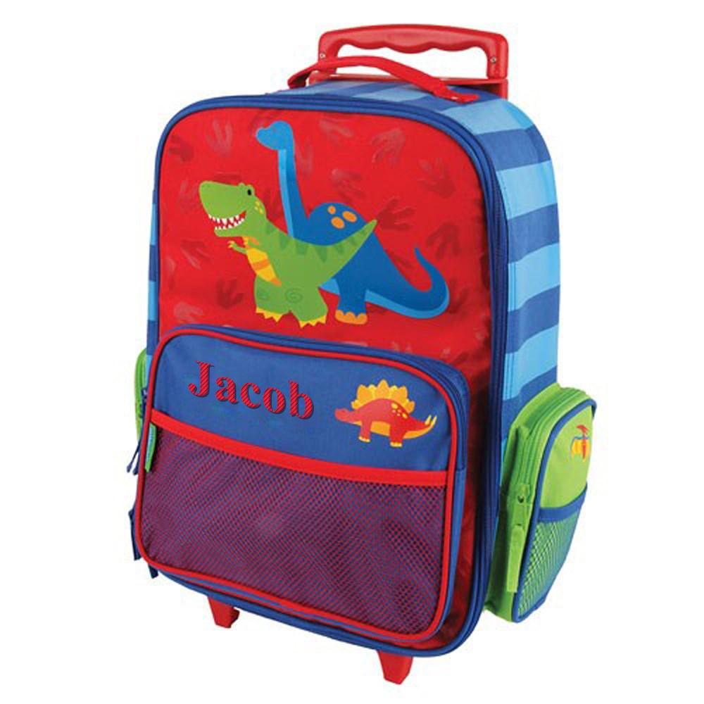 Embroidered Dinosaur Rolling Luggage