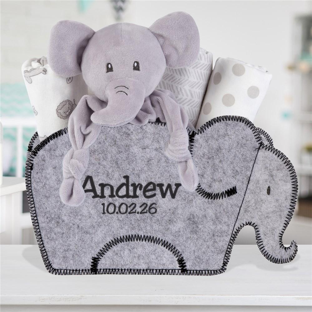 Embroidered Elephant Gift Set