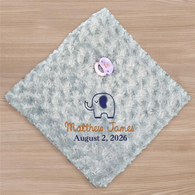 Embroidered Baby Icon Sherpa Blanket