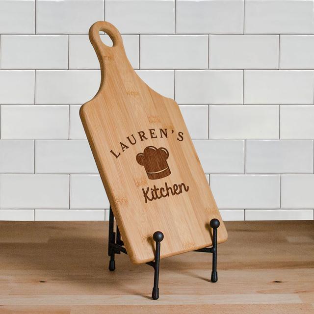 Engraved Chef Hat Paddle Cutting Board