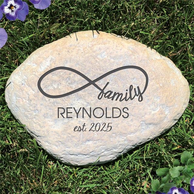 Personalized Infinity Family Garden Stone