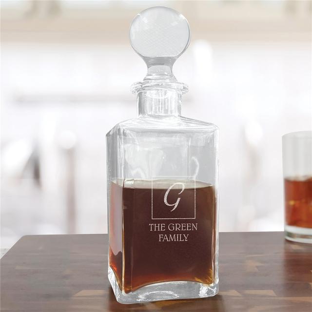 Engraved Family Name And Initial Luxe Decanter