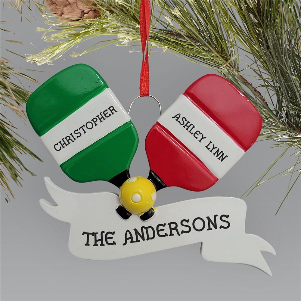 Personalized Pickleball Paddles Ornament