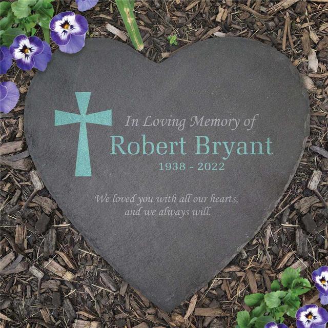Personalized In Loving Memory Heart Slate Stone