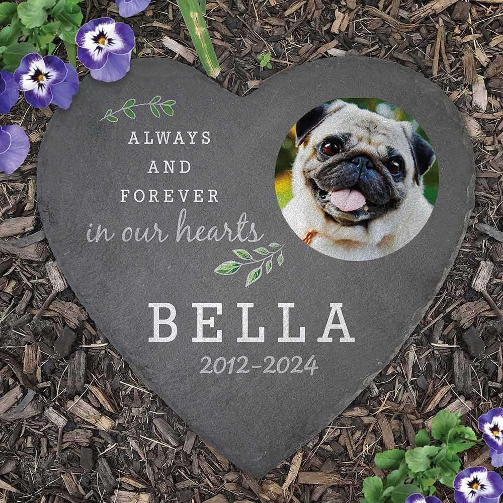 Personalized In Our Hearts Heart Slate Stone