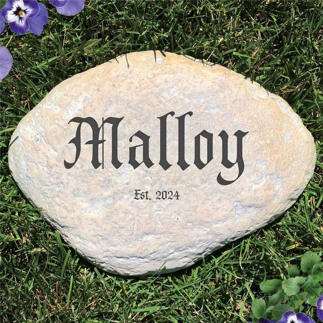 Engraved Family Established Garden Stone