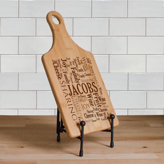 Engraved Family Sharing Word-Art Paddle Cutting Board