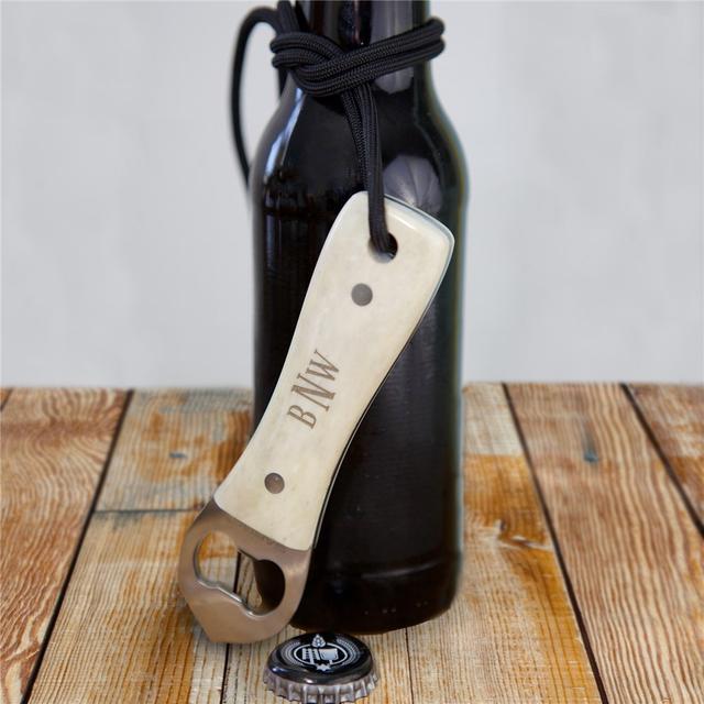 Engraved Bone Bottle Opener
