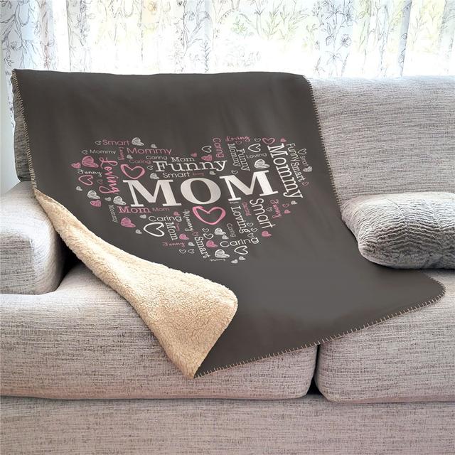 Heart Word-Art Sherpa Throw