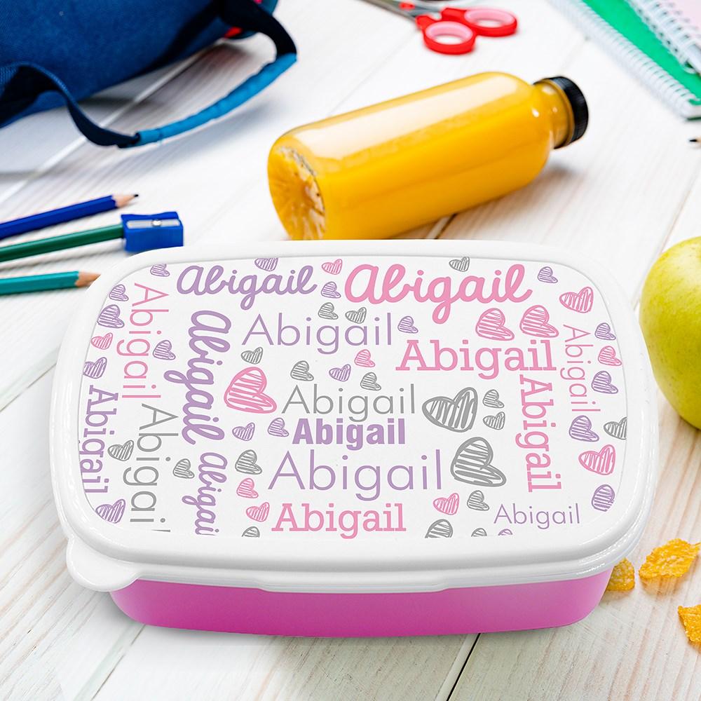 Personalized Name Word Art Lunch Box