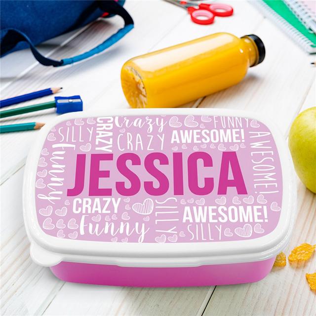 Personalized Kids Word Art Lunch Box