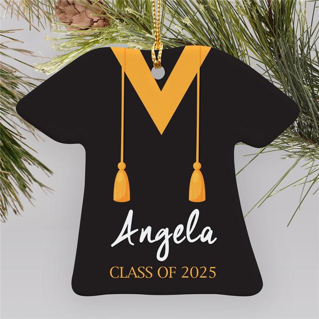 Personalized Graduation Gown Holiday Ornament