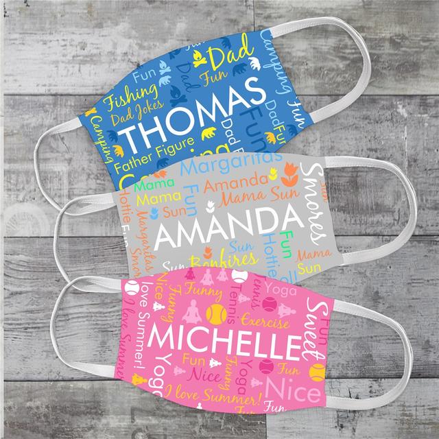 Personalized Fun Word Art Face Mask