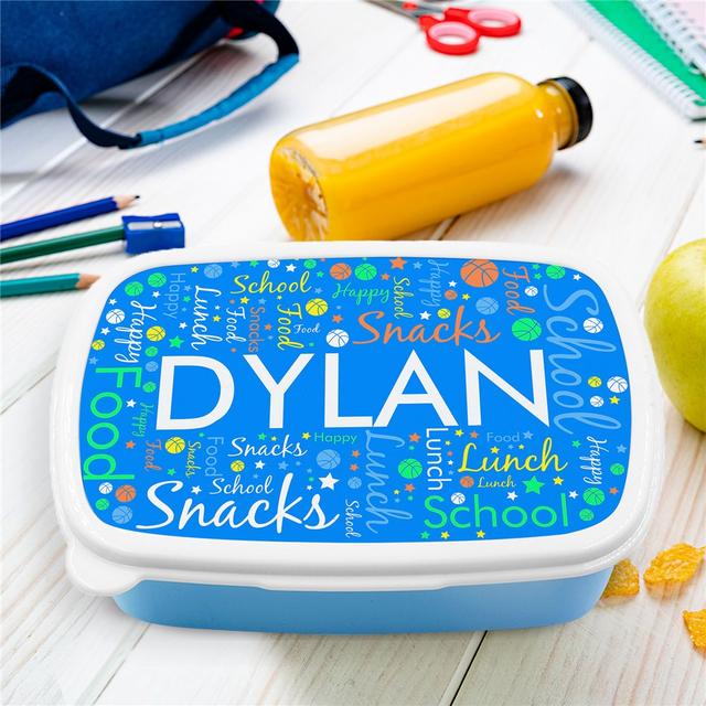 Personalized Lunch Time Word Art Lunch Box