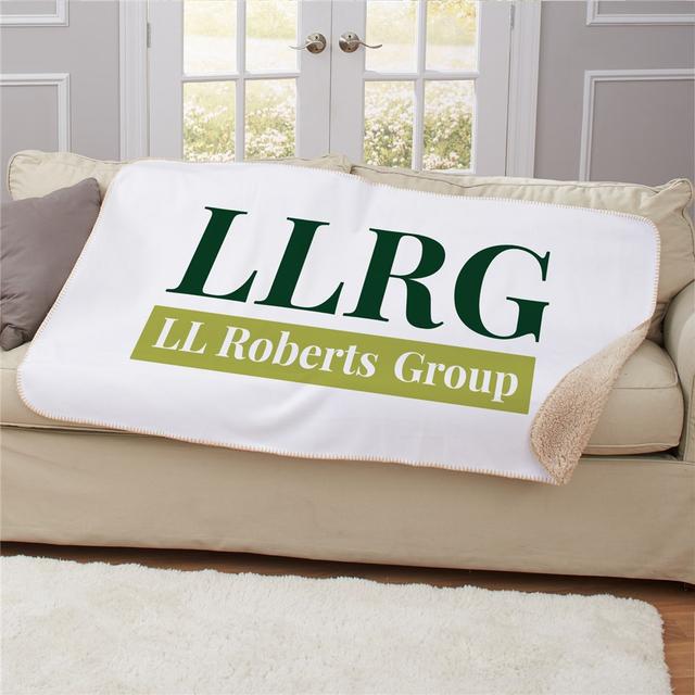 Personalized Corporate Logo 50x60 Sherpa Blanket